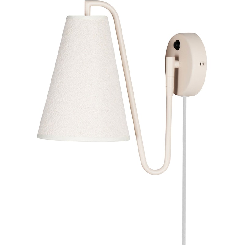 Lou Vegglampe, Hvit / Beige