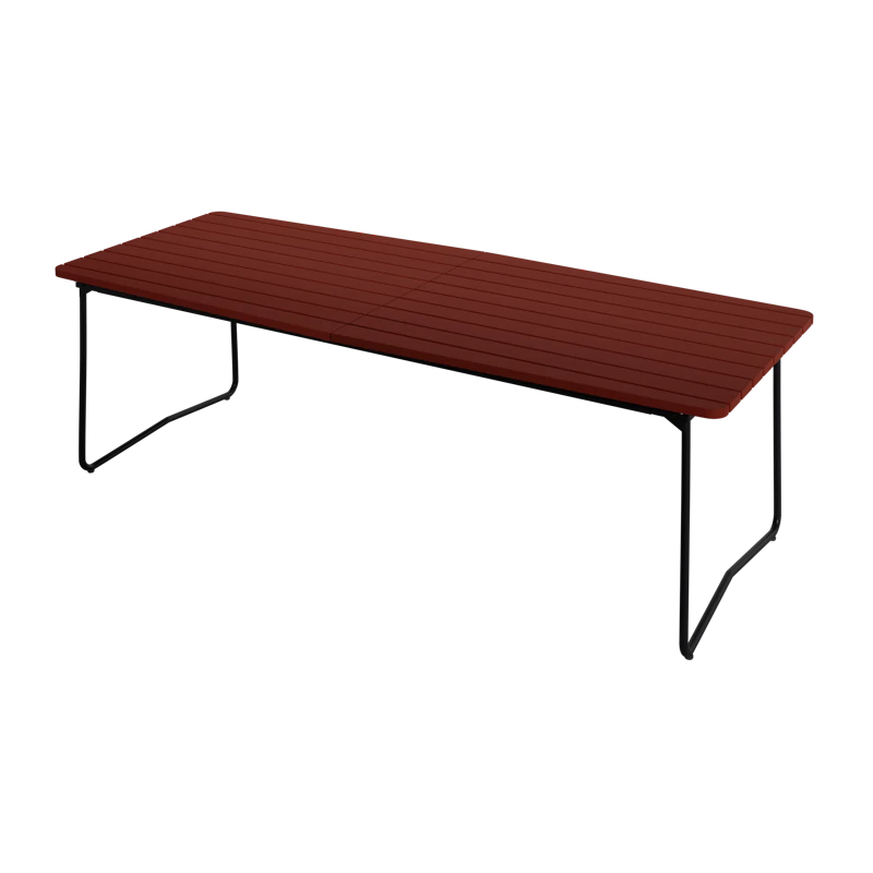 B31 Bord 92x230 cm, Mørkerød / Sort