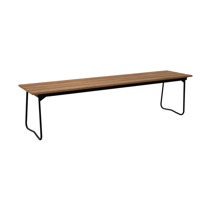 Benk 9 170 cm, Teak / Sort Stål
