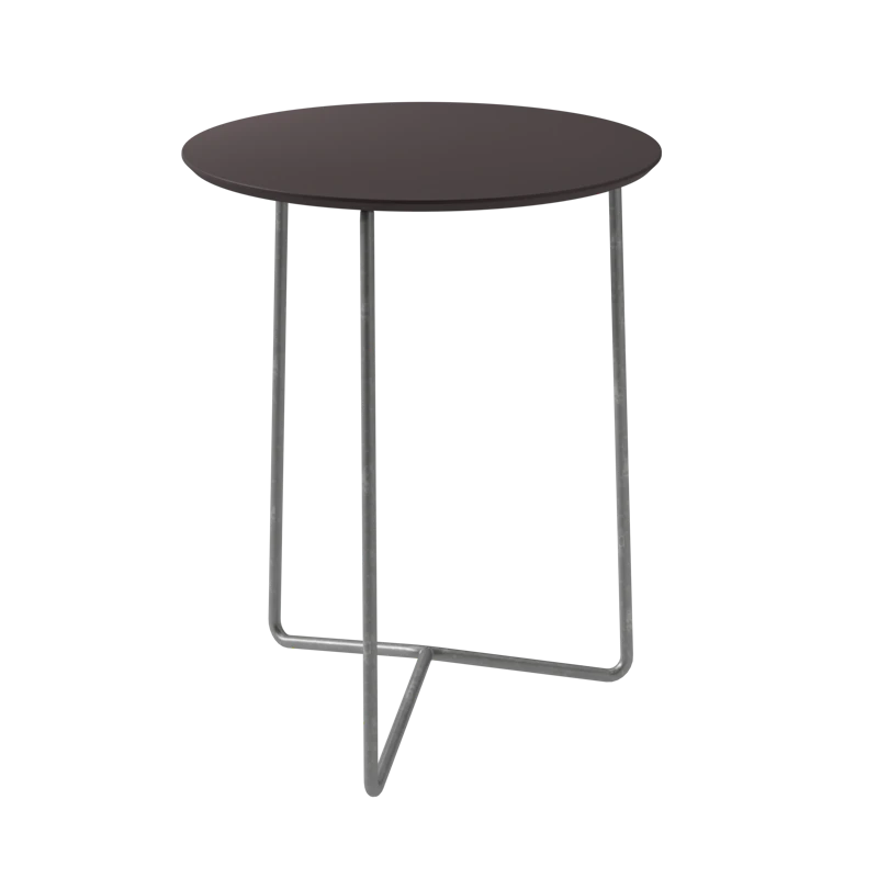 High Tech Bord Ø60 cm, Charcoal / Varmgalvanisert Stål