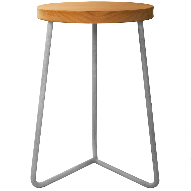 Krakk V1 45 cm, Ubehandlet Eik / Varmgalvanisert Stål