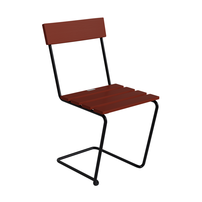 Stol 1, Mørkerød / Sort