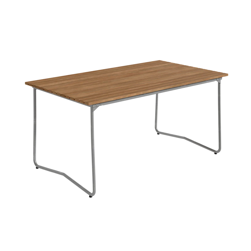 Bovik Bord 92x150 cm, Teak / Varmgalvanisert Stål