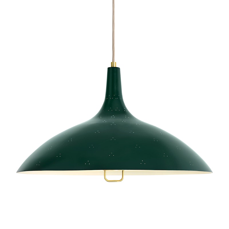 1965 Taklampe, Messing/ Grønn