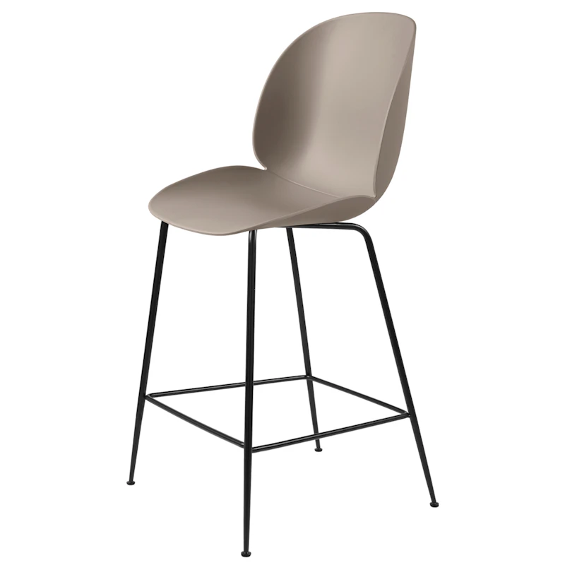 Beetle Barstol H65 cm, Sort / Beige