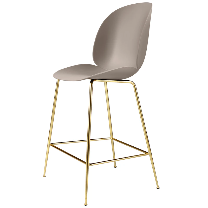 Beetle Barstol H65 cm, Messing / Beige