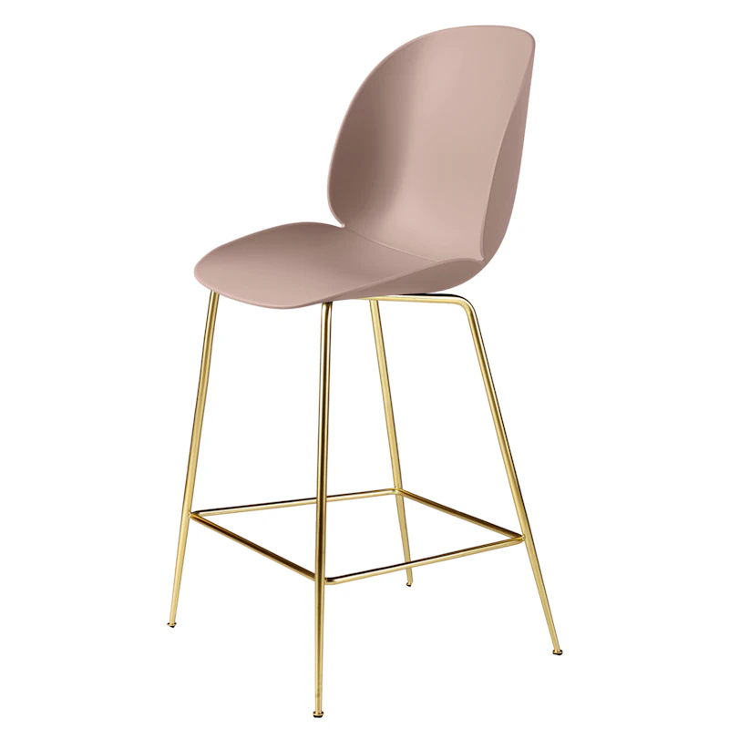 Beetle Barstol H65 cm, Messing / Rosa