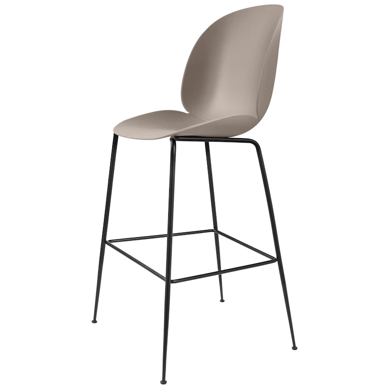 Beetle Barstol H75 cm, Sort / Beige
