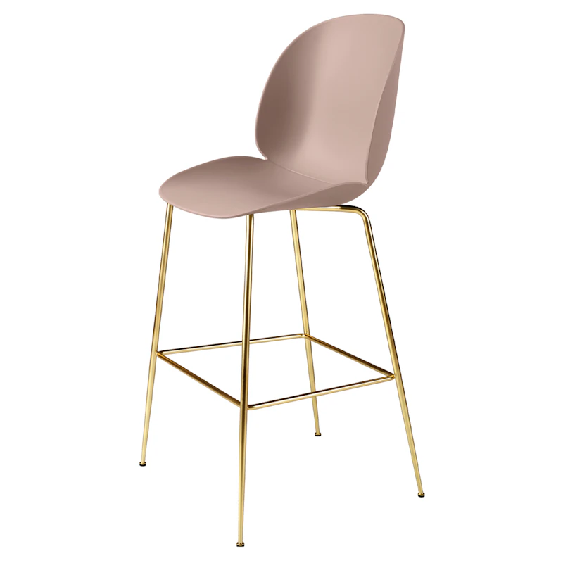 Beetle Barstol H75 cm, Messing / Rosa