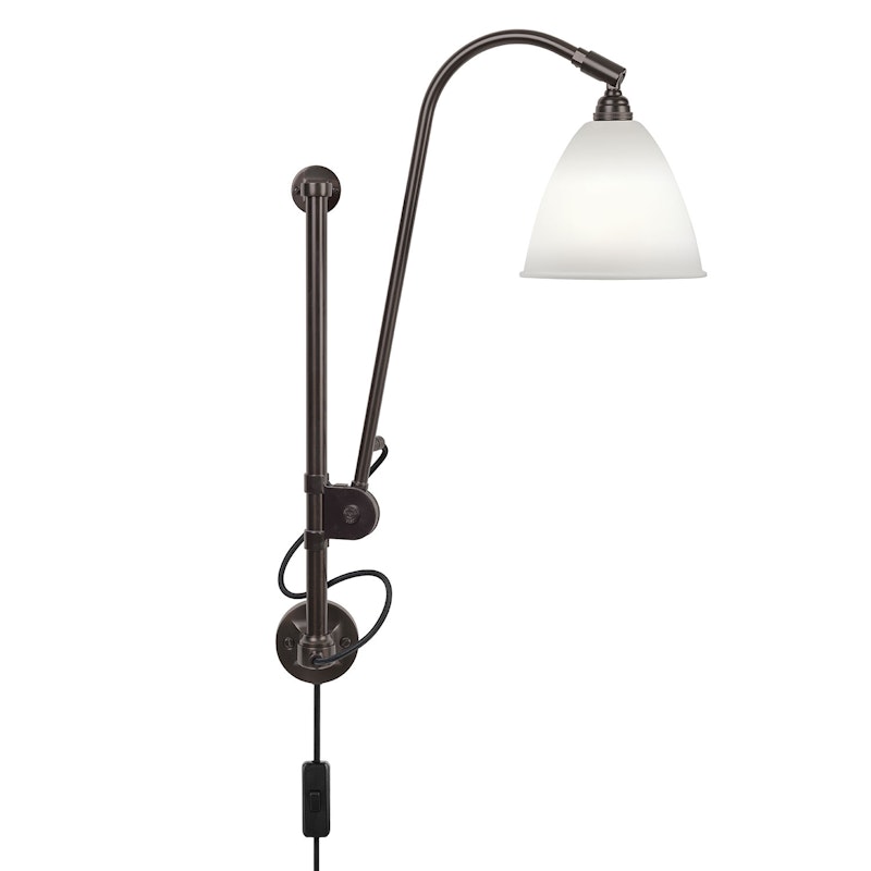 Bestlite BL5 Vegglampe, Black Brass/Bone China