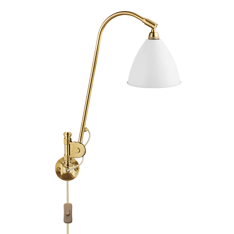 Bestlite BL6 Vegglampe, Messing/Hvit
