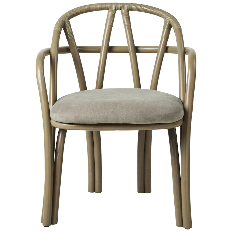 Bistra Spisestol Med Armlener, Oliven / Fustagno 003