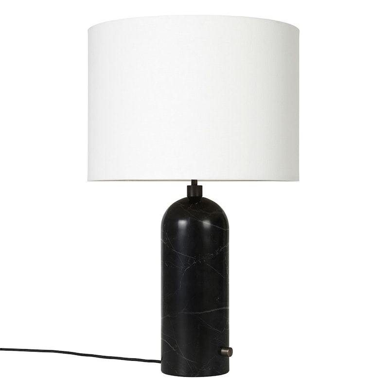 Gravity Bordlampe Stor, Sort Marmor / Hvit