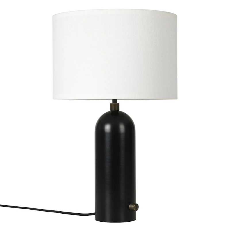 Gravity Bordlampe Liten, Svart Stål / Hvit
