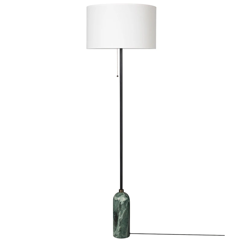 Gravity Floor Lamp, White / Emerald