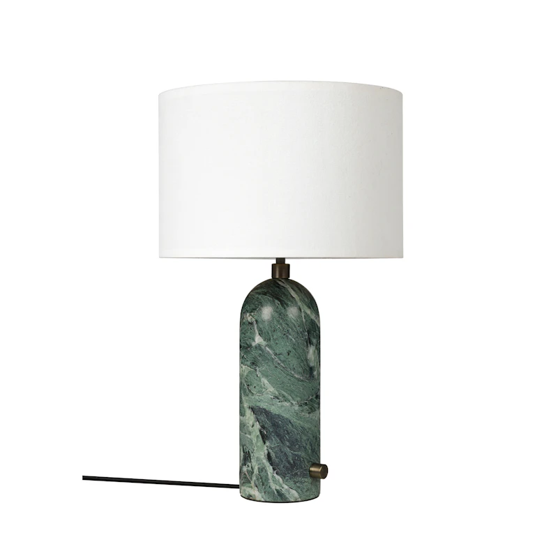 Gravity Table Lamp Small, Emerald / White