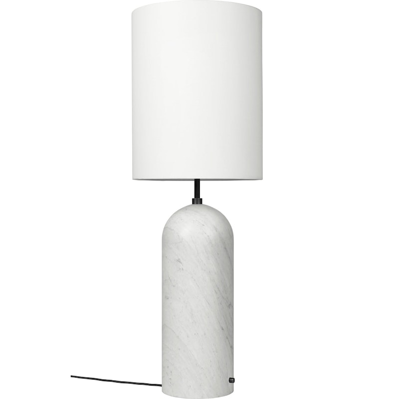 Gravity XL Gulvlampe Høy, White Marble / Hvit