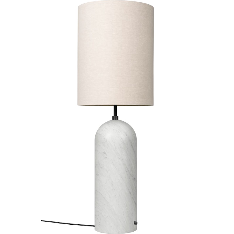 Gravity XL Gulvlampe Høy, White Marble / Canvas