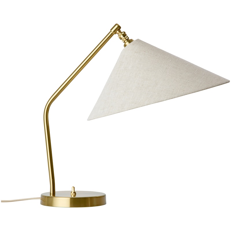 Gräshoppa Bordlampe, Messing / Canvas