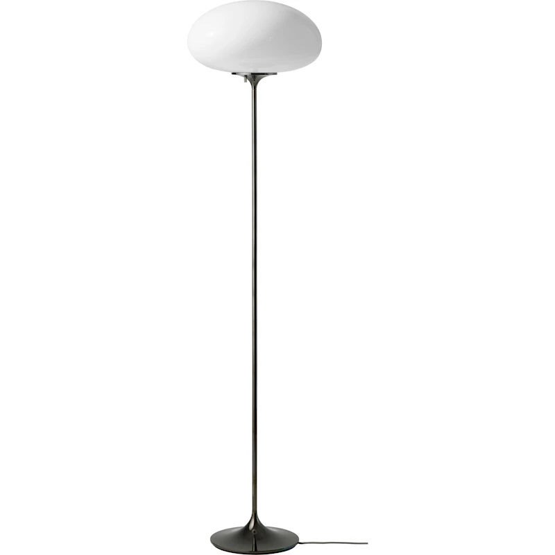 Stemlite Gulvlampe 150 cm, Sort Krom / Opal