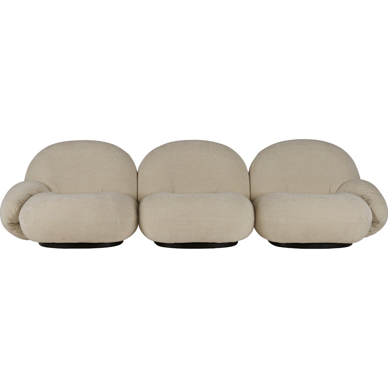 Pacha Sofa  3-seters PG4, Belsuede 007 / Black Base