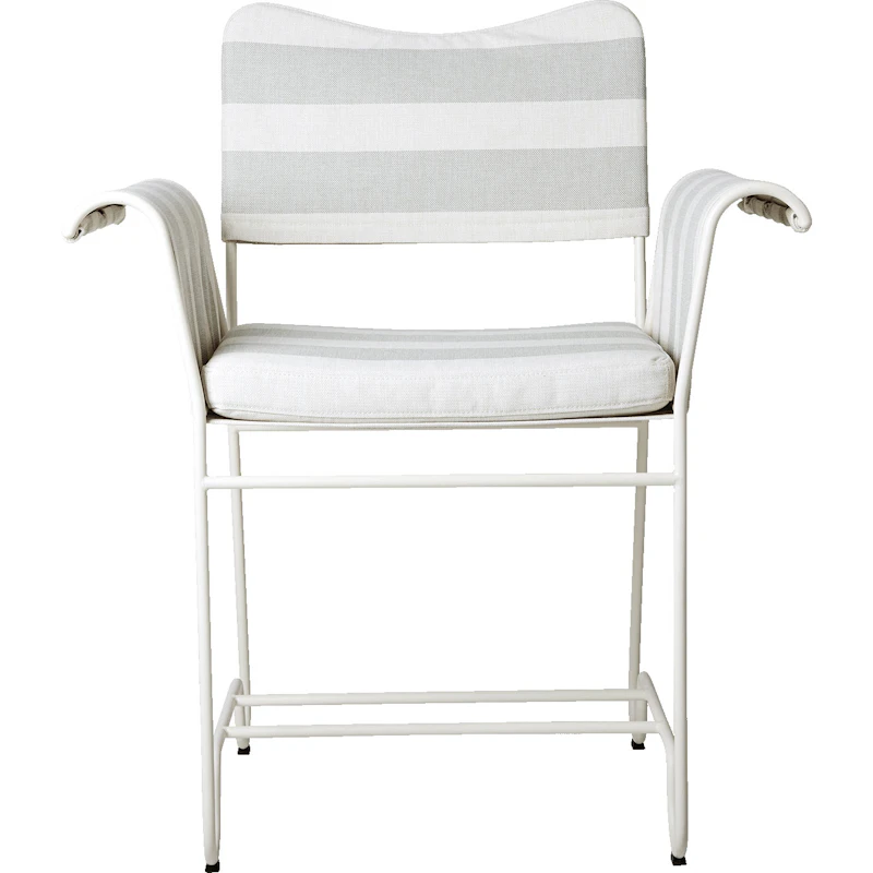 Tropique Spisestol, Classic White Semi Matt / Leslie Stripe 20