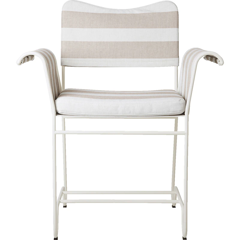 Tropique Spisestol, Classic White Semi Matt / Leslie Stripe 40