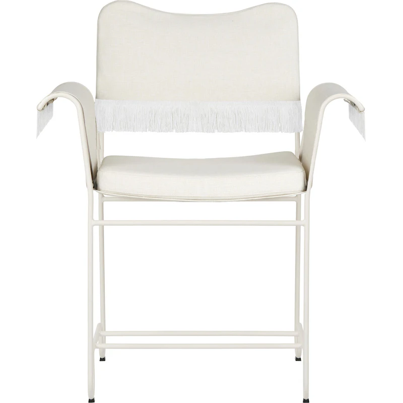 Tropique Spisestol med Frynser, Classic White Semi Matt / Leslie 06