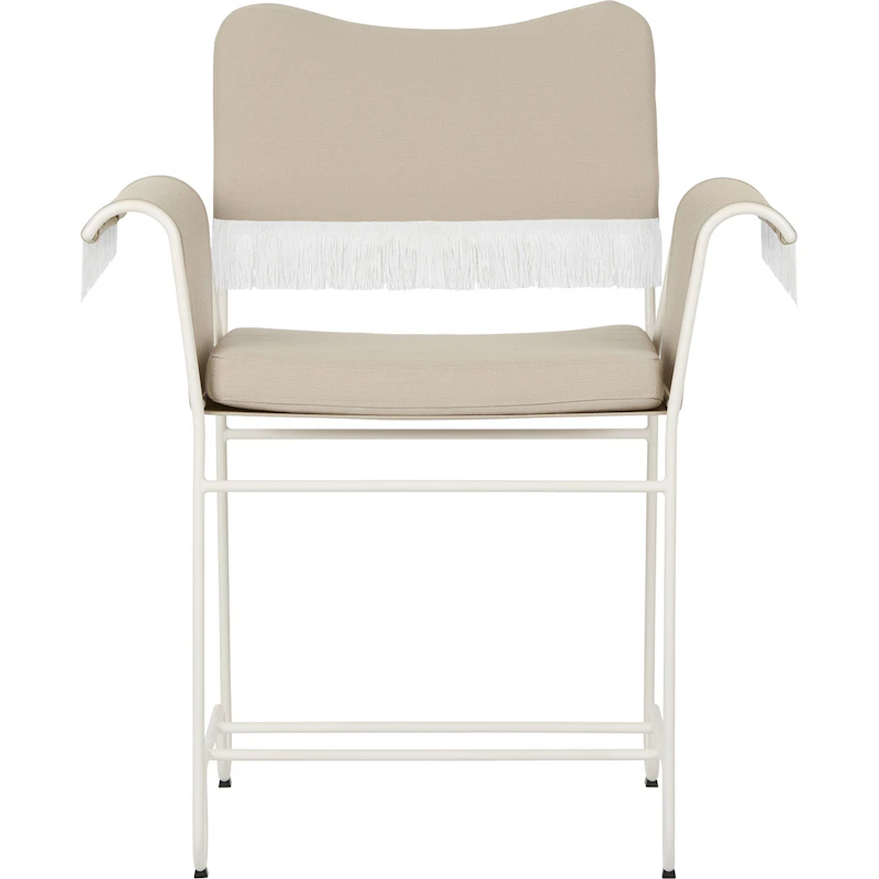 Tropique Spisestol med Frynser, Classic White Semi Matt / Leslie 12