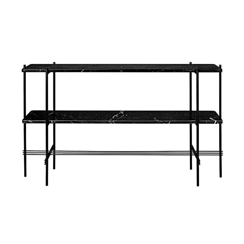 Ts Console 2 Hylle, Sort Marmor