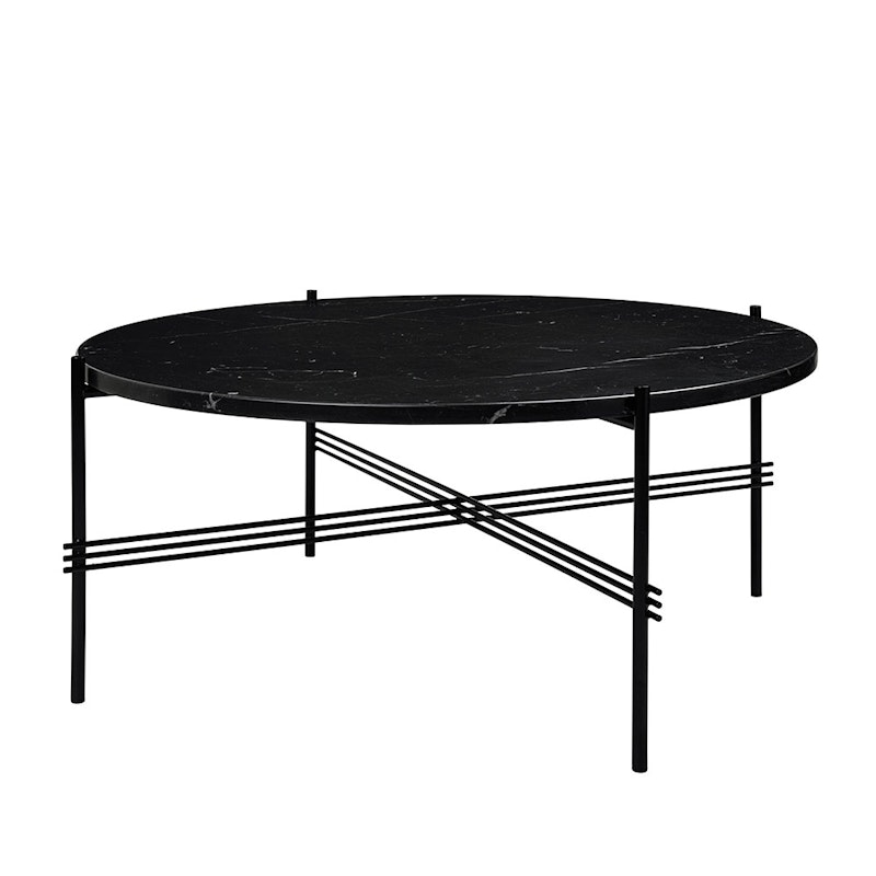 TS Salongbord 80 cm, Svart / Svart Marquinamarmor