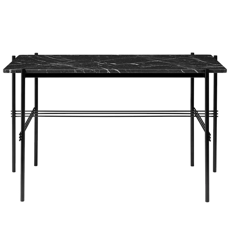 TS Skrivebord, Sort / Sort Marmor