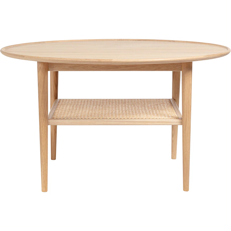 Athene Salongbord 90 cm, Hvitoljet Eik / Rotting