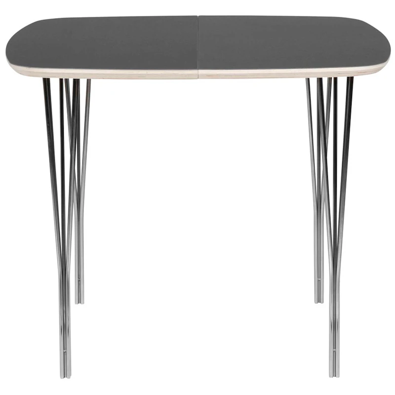 Symphony 86 Spisebord 90x90 cm, Graphite Laminat / Krom