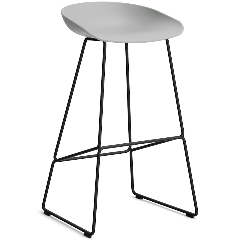 AAS 38 2.0 Barstol 75 cm, Rustfritt Stål Sort / Concrete Grey