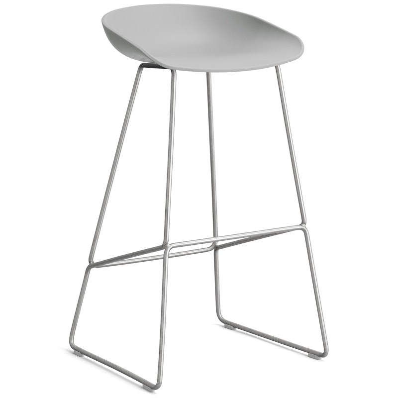 AAS 38 2.0 Barstol 75 cm, Rustfritt Stål / Concrete Grey