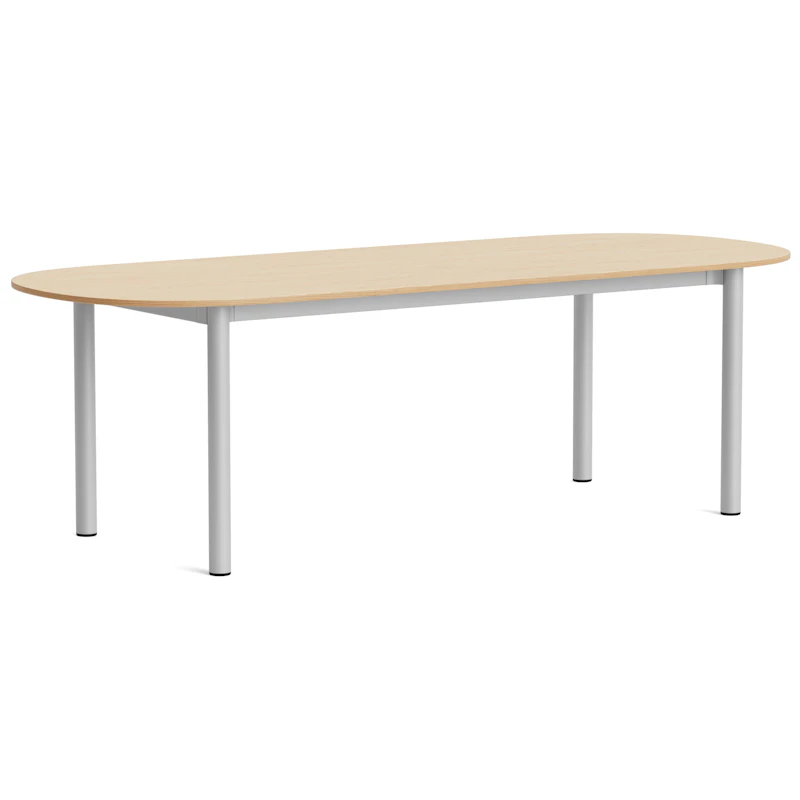 Annex Bord Avlang 95x240 cm, Aluminium / Lakkert Eik