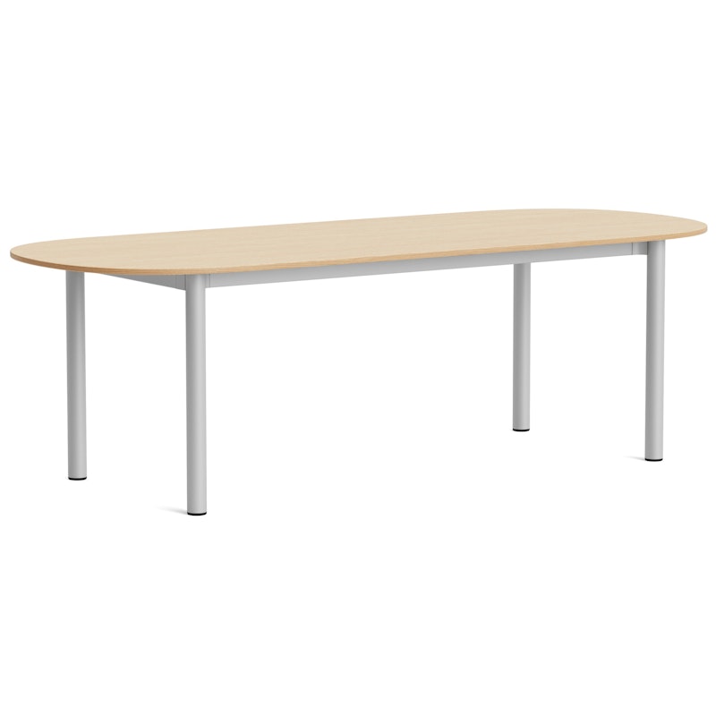 Annex Bord Avlang 95x240 cm, Aluminium / Lakkert Eik