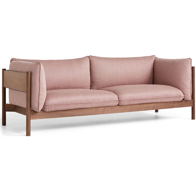 Arbour 3-Seter Sofa, Hardvoksoljet Valnøtt / Re-Wool 648