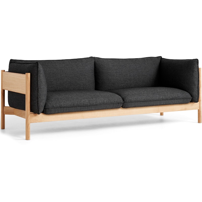Arbour 3-Seter Sofa, Hardvoksoljet Eik / Re-Wool 198