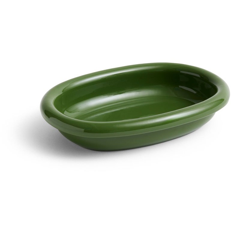 Hay Barro Oval Dish Small Green -  Serveringsfat Terrakotta Gr&oslash;nn - AC468-A601-AB80