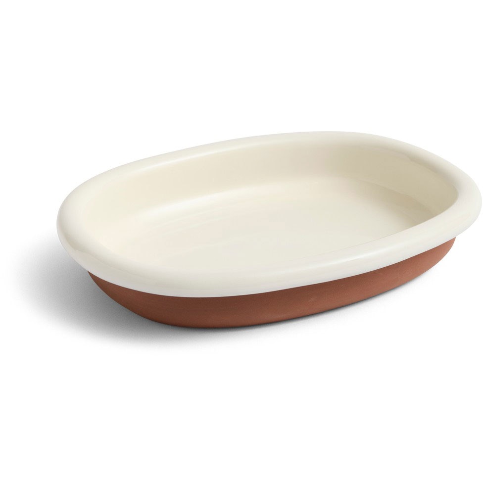 Hay Barro Oval Dish Large Off-white -  Serveringsfat Terrakotta Hvit - AC468-A603-AB90