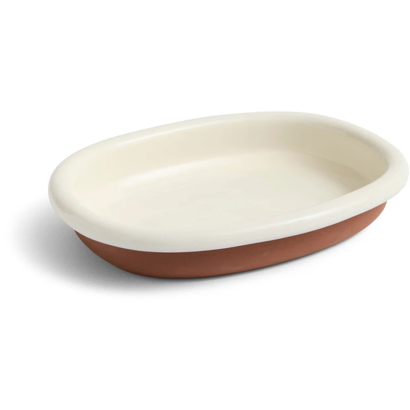 Barro Oval Dish Large, Off-white