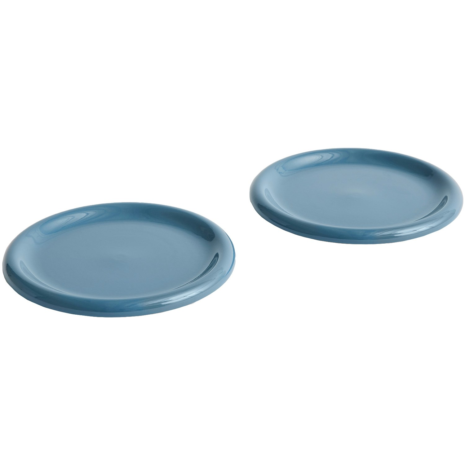 Hay Barro Plate Set Of 2 &Oslash;24 Cm Dark Blue -  Asjetter Terrakotta M&oslash;rk Bl&aring; - AC459-A668-AI61-02AU