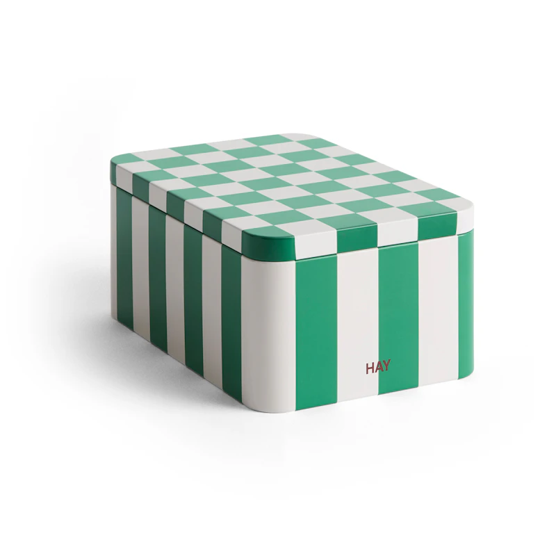 Blikkboks Liten, Grønn / Off-white