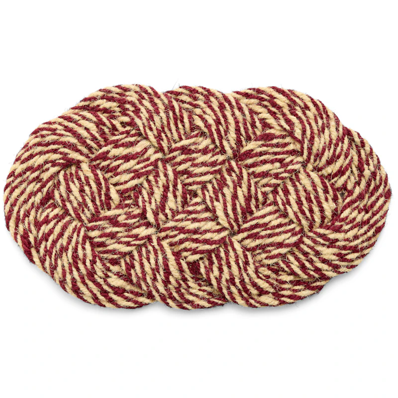 Coco Dørmatte Swirl 40x80 cm, Bordeaux / Off-white