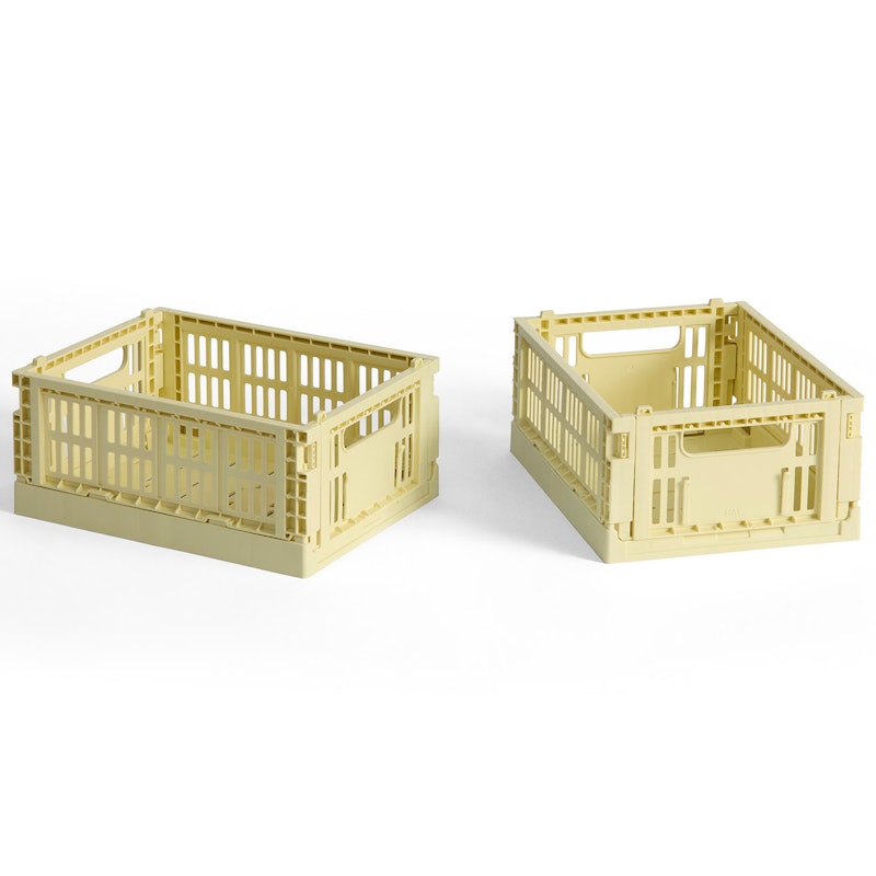 Colour Crate Mini Oppbevaring 2-pk, Light Yellow