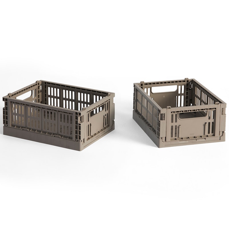 Colour Crate Mini Oppbevaring 2-pk, Warm Grey