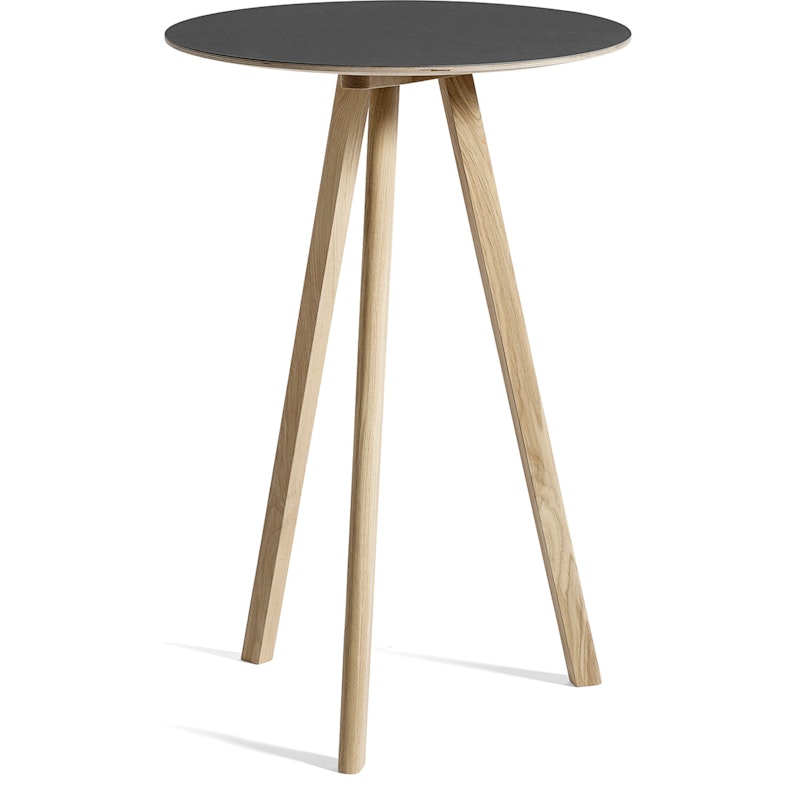 CPH 20 2.0 Barbord Ø70x105 cm, Vannbasert Lakkert Eik / Sort