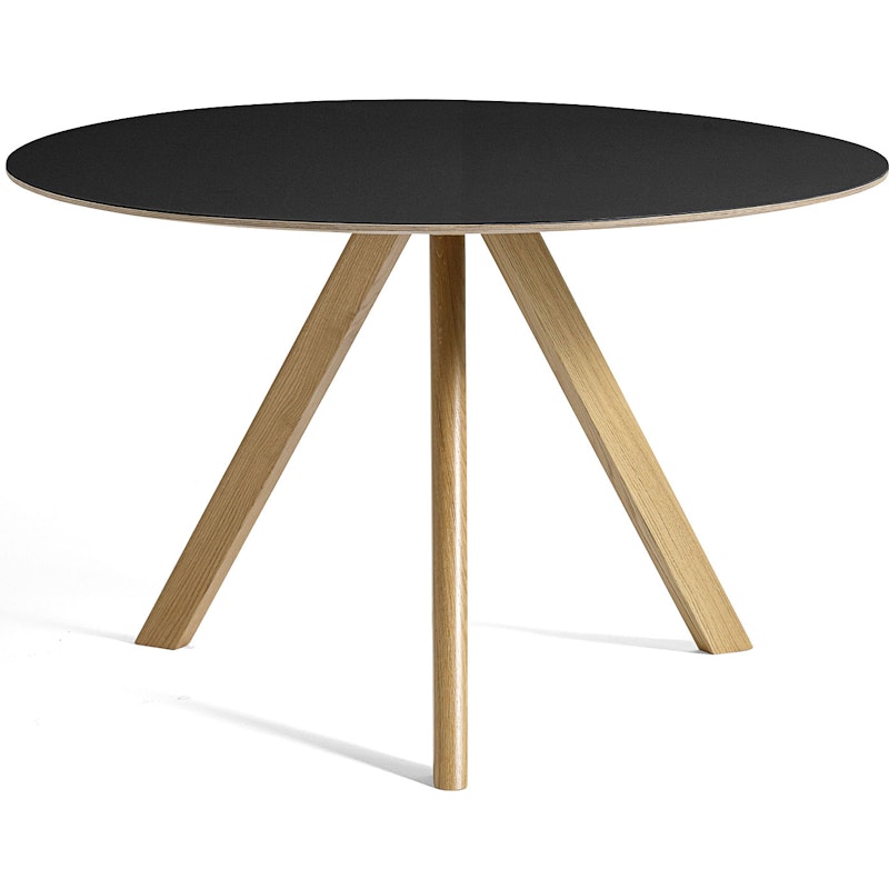 CPH 20 2.0 Bord Ø120 cm, Vannbasert lakkert Eik / Sort
